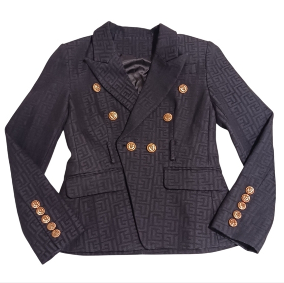 Greek Key Classic Blazer Double-Breasted - Picture 2 of 9